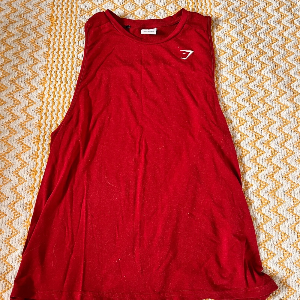 Red gymshark tank!